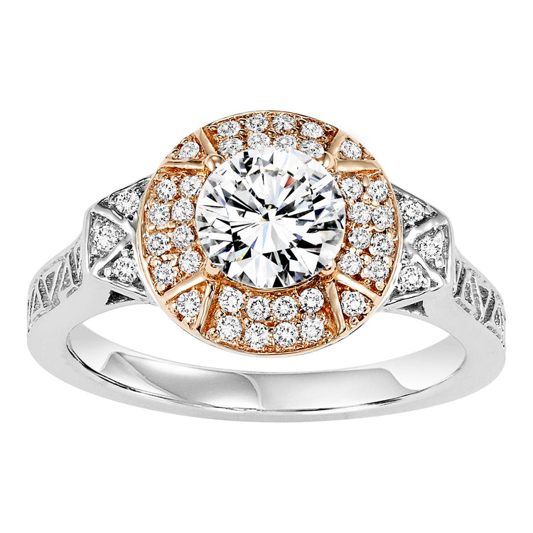 14K Diamond 1/5 ctw Engagement With 1 ct Center Diamond