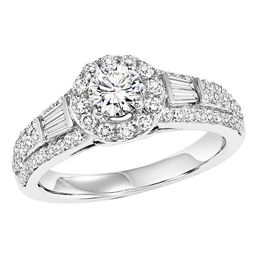 14K Diamond 3/4 ctw Engagement Ring