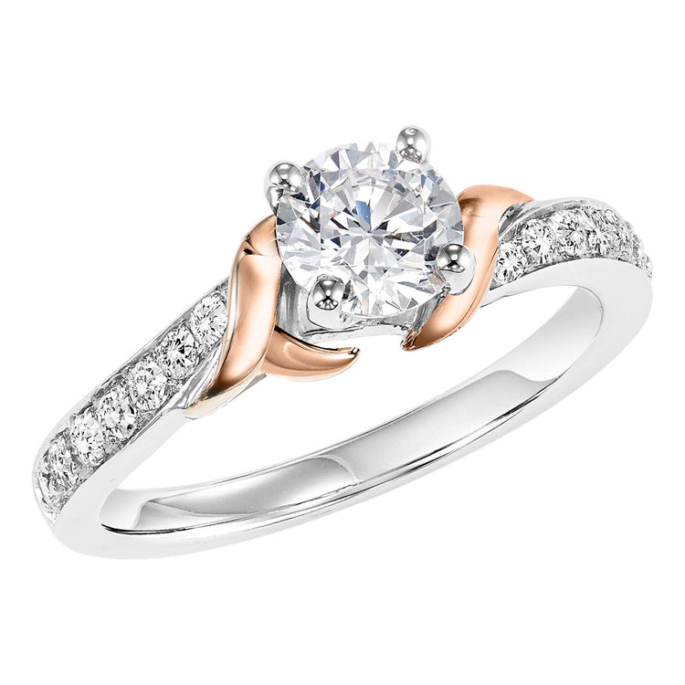 14K Diamond 1/4 ctw Engagement Ring