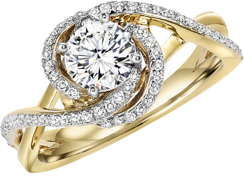 14K Diamond 1/4 ctw Engagement Ring