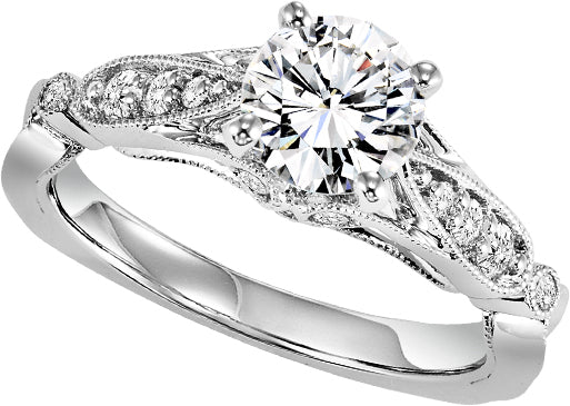 14K Diamond 1/5 ctw Engagement Ring