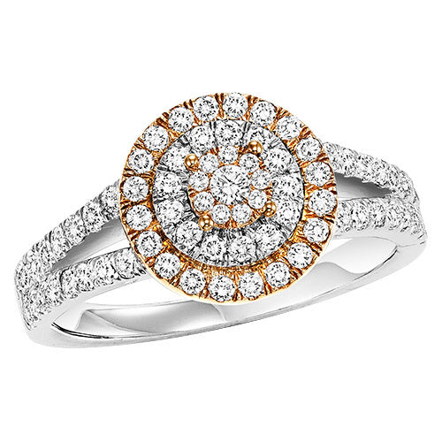 14K Diamond 3/4 ctw Engagement Ring