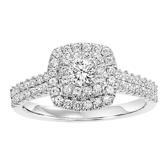 14K Diamond 3/4 ctw Engagement Ring Complete