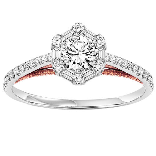 14K Diamond 1/4 ctw Engagement Ring