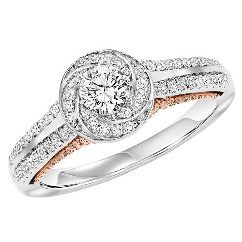 14K Diamond 1/4 ctw Engagement Ring