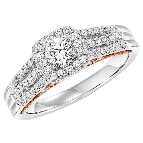 14K Diamond 1/4 ctw Engagement Ring