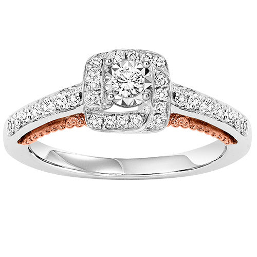 14K Diamond 1/7 ctw Engagement Ring