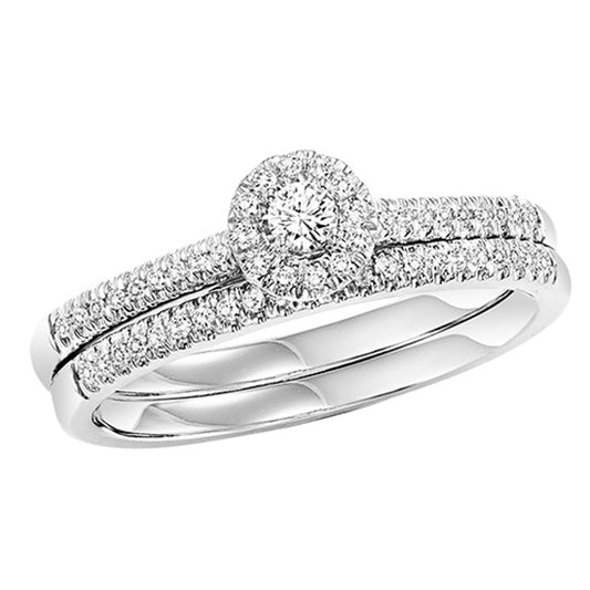 14K Diamond Bridal Set 1/4 ctw